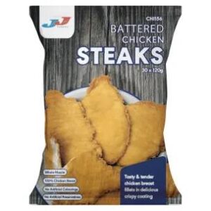 WHOLE MUSCLE BATTERED HALAL CHICKEN STEAKS