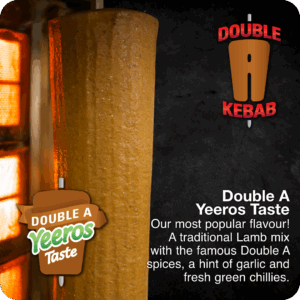 DOUBLE A KEBAB YEEROS TASTE 20lb 9.07kg