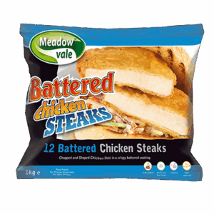 MEADOWVALE BATTERED CHICKEN STEAKS